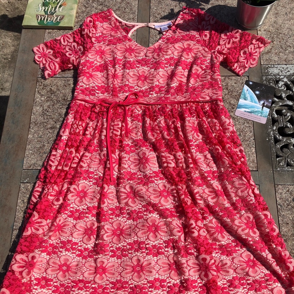Motherhood Maternity floral lace dress